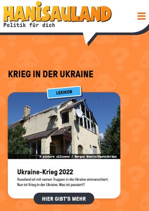 Kireg in der Ukraine. Hanisauland, 2022