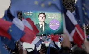 Emmanuel Macron hat die Präsidentschaftswahl 2022 gewonnen. Foto: picture alliance / Associated Press 