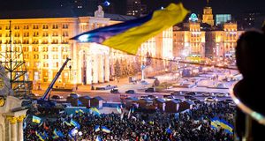 Euromaidan in Kiew. Wikipedia, Evgeny Feldman, CC BY-SA 3.0