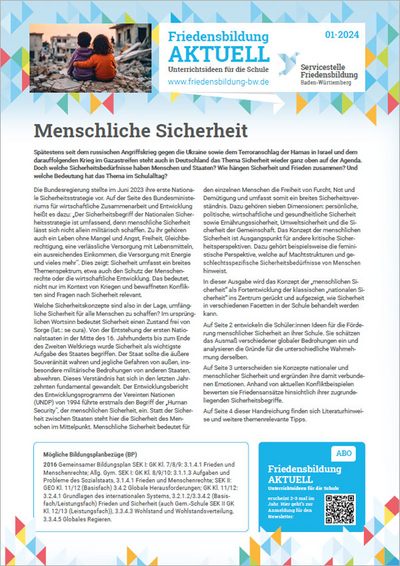 Handreichung Friedensbildung: Menschliche Sicherheit