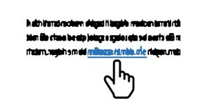 Symbol einer Hand für einen anklickbaren Link