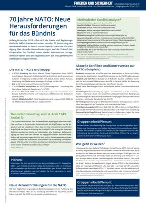 70 Jahre NATO - Neue Herausforderungen für das Bündnis. Stiftung Jugend und Bildung, 2019.