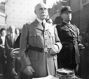 Philippe Pétain bei seinem Prozess im Juli 1945.