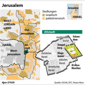 Jerusalem (10.12.2017). Bild: picture-alliance/ dpa-infografik.