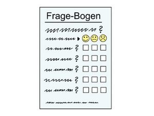 Grafik: Ein Frage•bogen