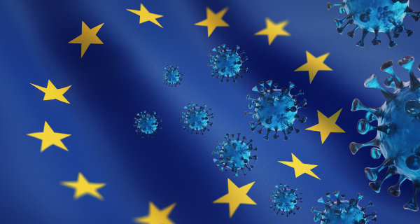 zum Dossier (Corona Virus 2019nCoV mit Europa-Flagge. Foto: peterschreiber.media, Adobe Stock, Nr. 321050417)