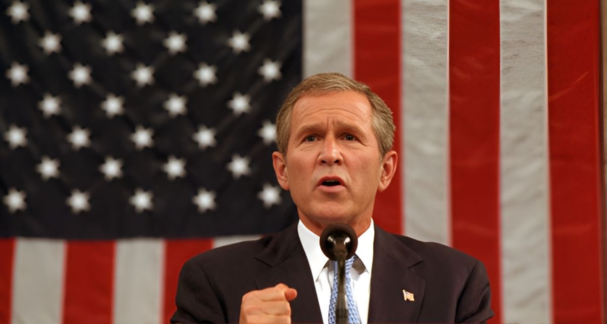 US-Präsident George W. Bush bei seiner Rede vor dem US-Kongress am 20. September 2001. Foto: Eric Draper, Weißes Haus, wikimedia (gemeinfrei)