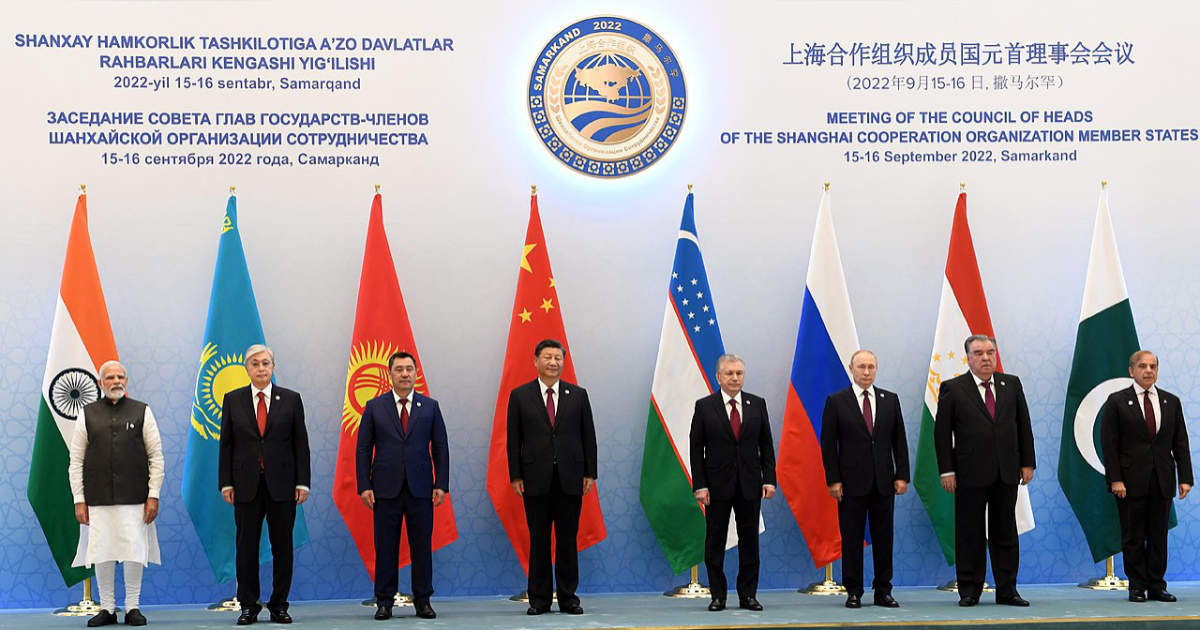 Chinas Präsident Xi Jinping beim Gipfeltreffen der Shanghaier Organisation für Zusammenarbeit in Usbekistan 2022.