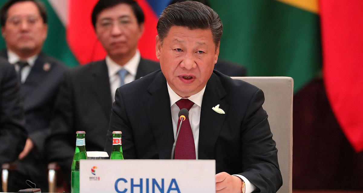 Xi Jinping im Jahr 2017 auf einem Treffen der BRICS-Staaten.