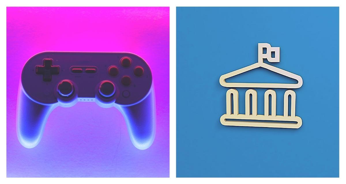 Politik und Games. Collage: LpB BW via Canva.