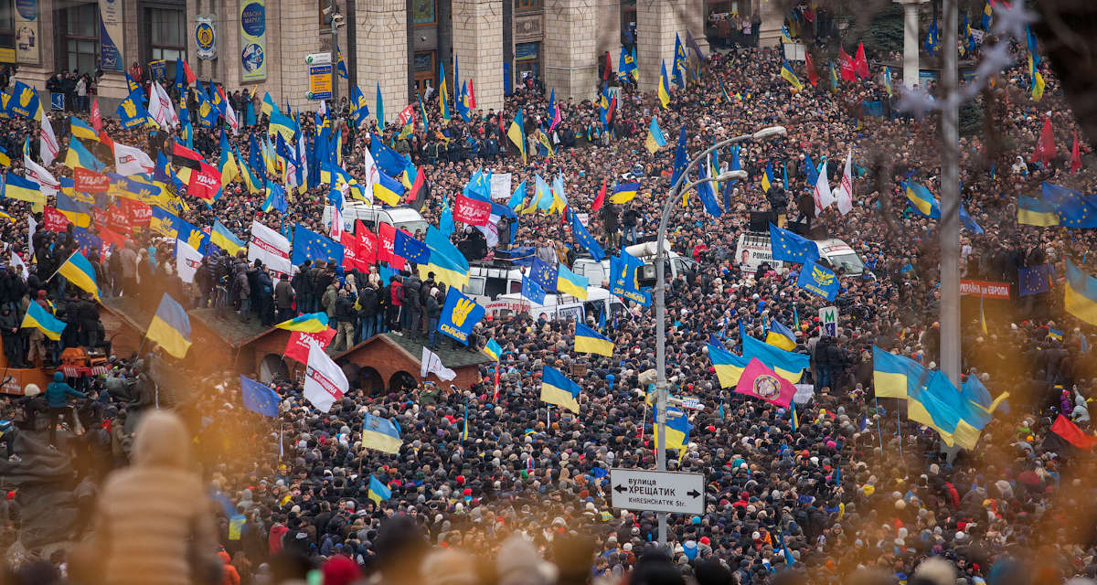 Demonstration in Kiew am 1. Dezember 2013 auf dem Majdan.