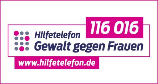 Logo mit neuer Nummer des Hilfetelefons Gewalt gegen Frauen. © Bundesministerium für Familie, Senioren, Frauen und Jugend